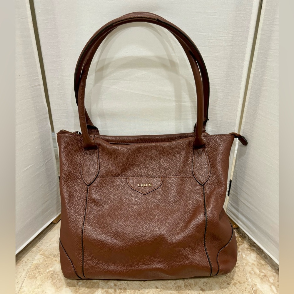 Lodis Sierra Leather Tote. Brown